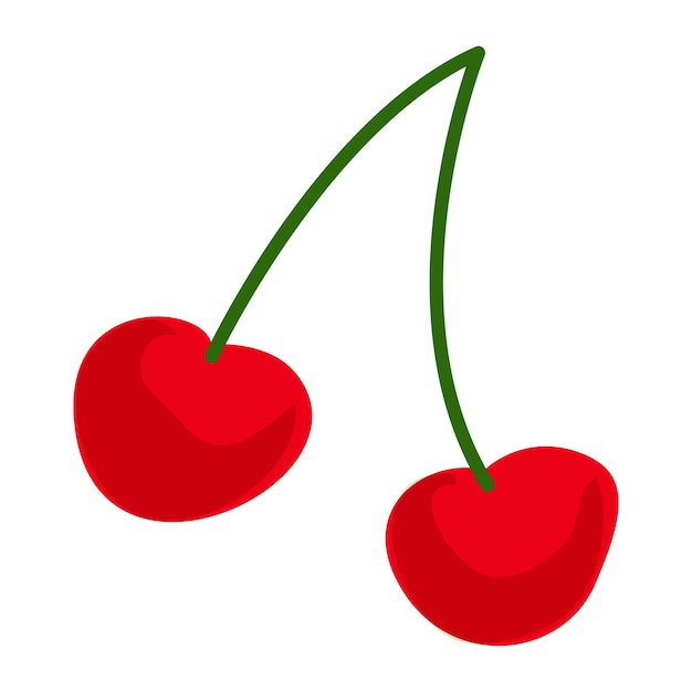 Icono de cereza Icono vectorial de cereza para diseño web aislado en fondo blanco
