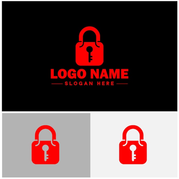 Vector icono de cerradura y llave padlock bolt deadbolt logotipo plano signo símbolo vector editable