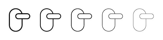 Ícono de cerradura de la puerta Signo del logotipo vectorial