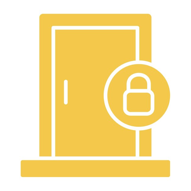 Icono de cerradura de la puerta