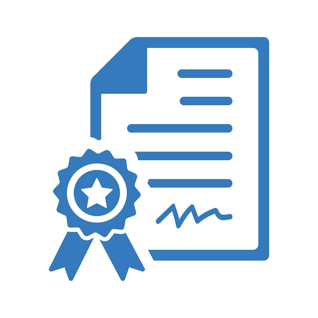 El icono del certificado de asalto versión azul
