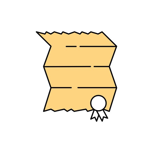 icono del certificado de papel