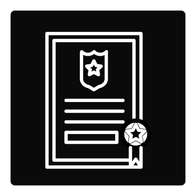Icono del certificado de la policía