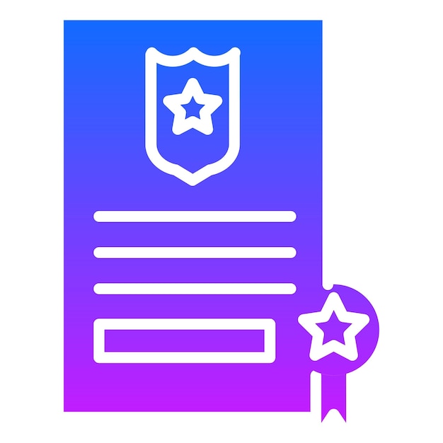 Icono del certificado de la policía