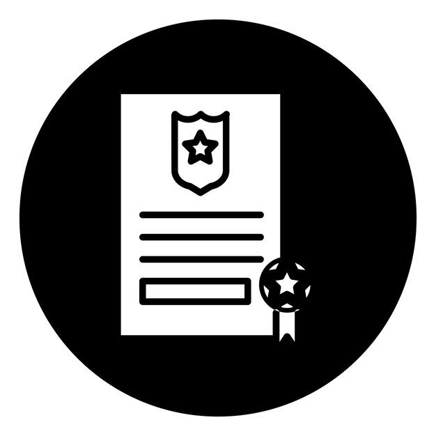Icono del certificado de la policía