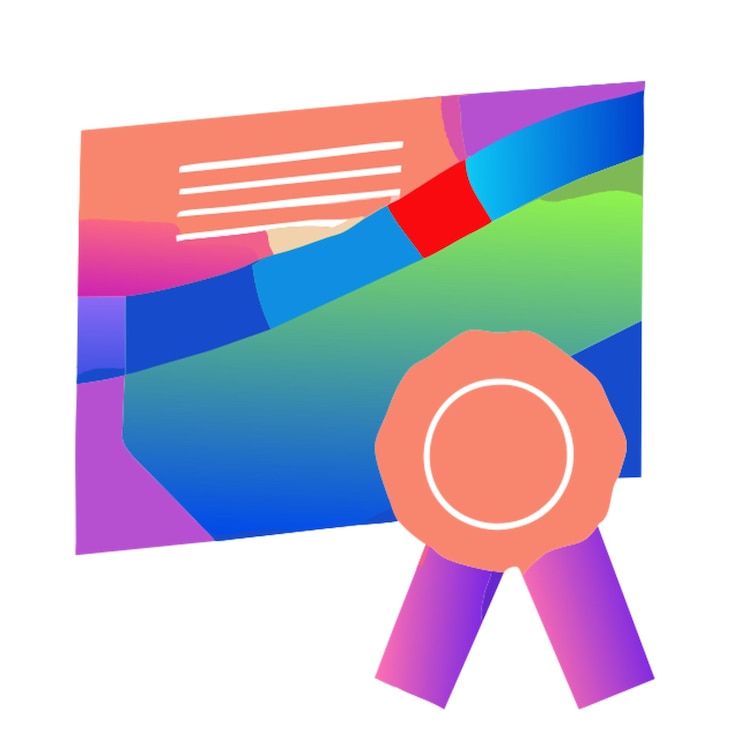 Vector el icono del certificado