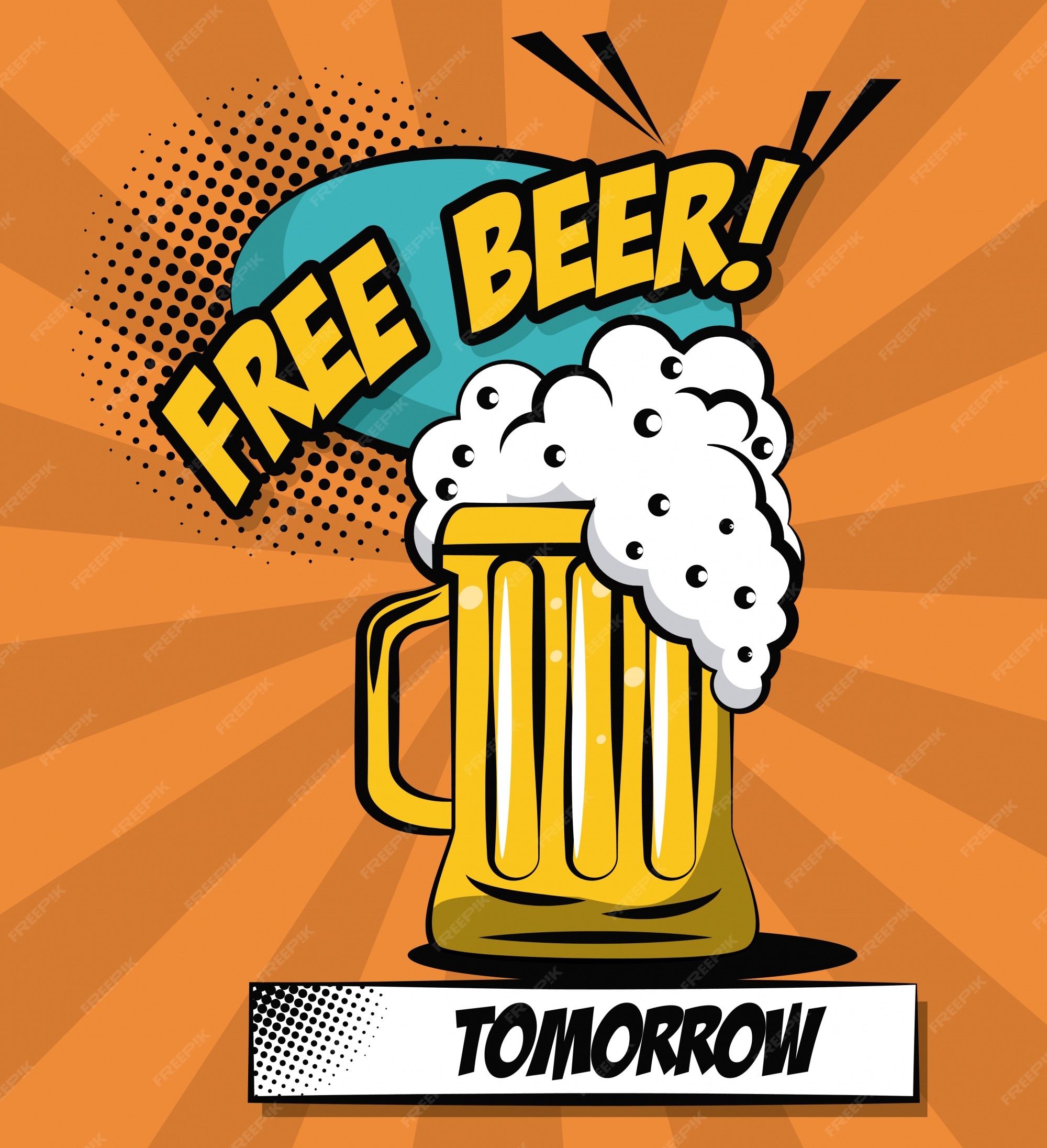 Icono de cerveza gratis art Vector Premium
