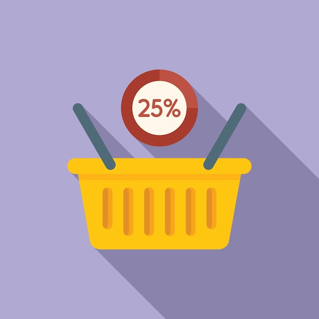 Icono de cesta de la compra vector plano Objetivo de mercado Gráfico de personas