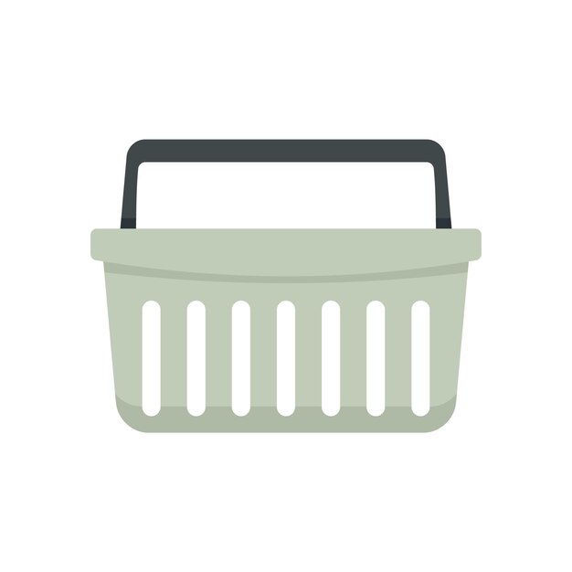 Icono de cesta de tienda de hipermercado Ilustración plana del icono de vector de cesta de tienda de hipermercado para diseño web