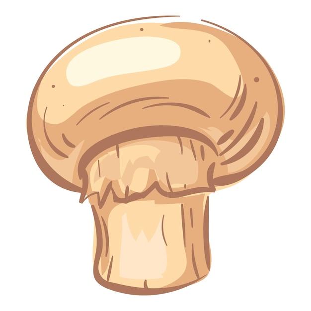Icono de champignón fresco Icono vectorial de champignon fresco para el diseño web aislado sobre fondo blanco