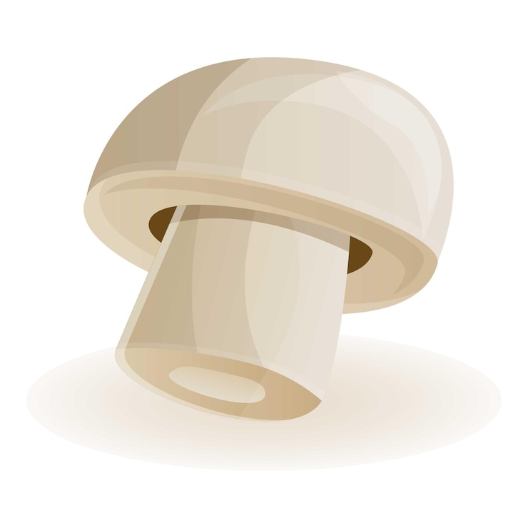 Vector icono de champignón vegetariano icono vectorial de champignon vegetariano para el diseño web aislado sobre fondo blanco