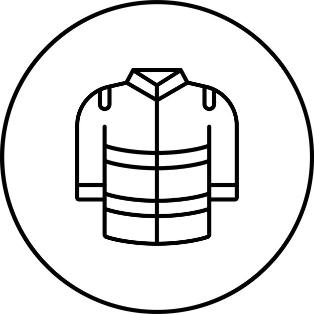 El icono de la chaqueta de bomberos