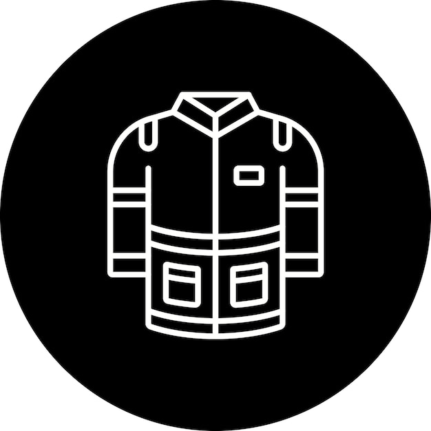 El icono de la chaqueta de bomberos