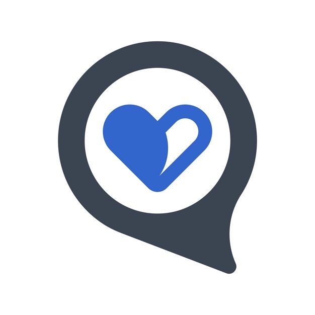 El icono del chat de amor