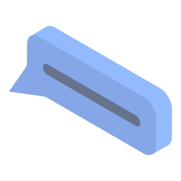 Icono de chat azul Isométrico del icono de vector de chat azul para diseño web aislado sobre fondo blanco