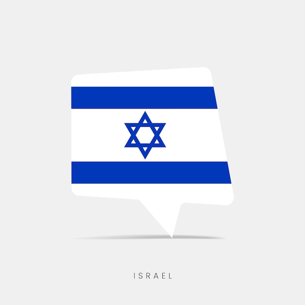 Vector icono de chat de burbuja de bandera de israel