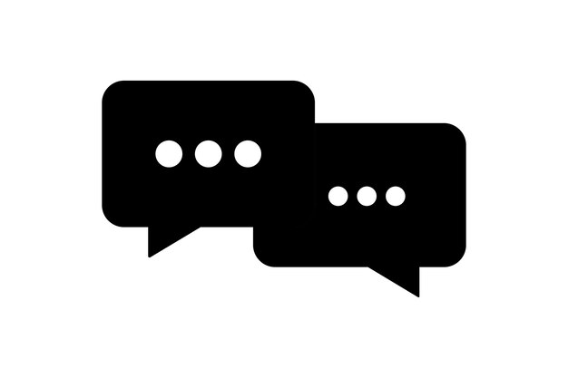 Icono de chat de diálogo sencillo ícono de notificación de chat ícono de mensajería ícono de chatbot ícono símbolo de chat