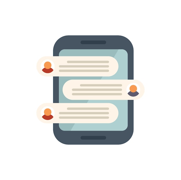 El icono de chat de grupo de la computadora portátil es un vector plano El botón de compartir Grupo de contacto