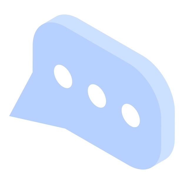 Icono de chat Isométrico del icono de vector de chat para diseño web aislado sobre fondo blanco