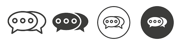 Icono de chat Logo de vector de contorno sencillo