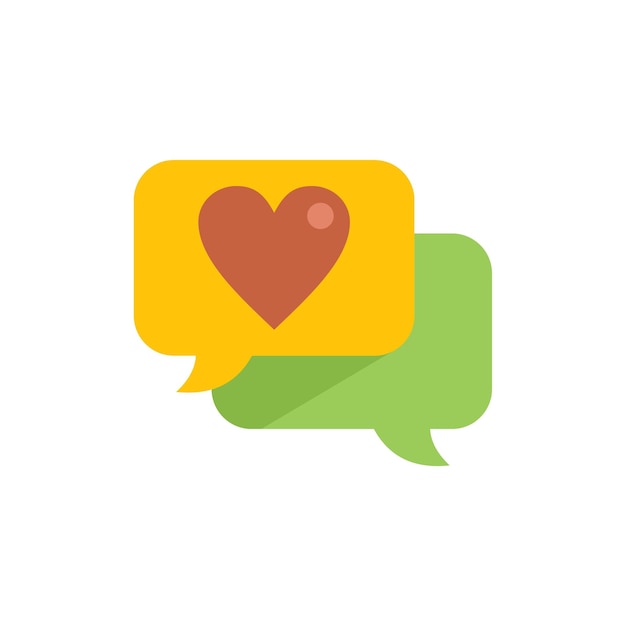 Icono de chat vector plano Contacto web Aplicación de software aislada