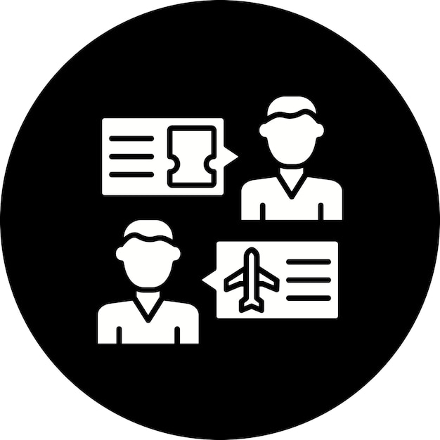 Icono de chat de viaje