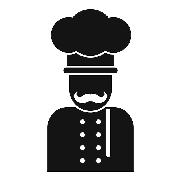 Icono de chef cocinero Ilustración simple del icono de vector de chef cocinero para diseño web aislado sobre fondo blanco