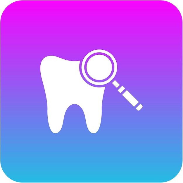 Vector el icono del chequeo dental