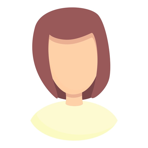 Vector icono de chica anónima caricatura de icono de vector de chica anónima para diseño web aislado sobre fondo blanco