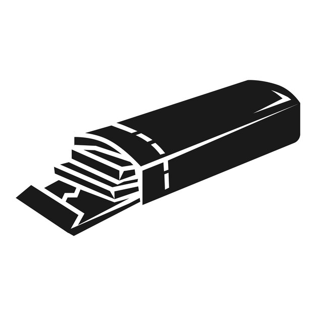 Icono de chicle de paquete abierto Ilustración simple de icono de vector de chicle de paquete abierto para diseño web aislado sobre fondo blanco