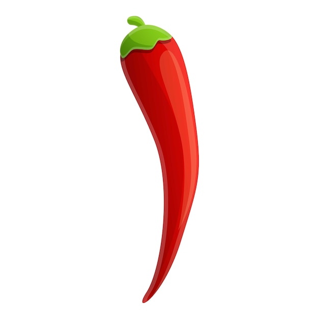 Icono de chile rojo fresco Icono vectorial de chile Rojo fresco para el diseño web aislado sobre fondo blanco