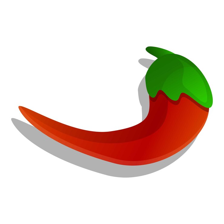 Icono de chile rojo Icono vectorial de chili rojo para diseño web aislado sobre fondo blanco