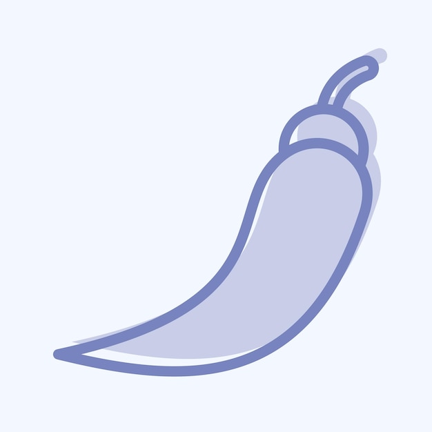Icono Chili relacionado con Tailandia símbolo estilo de dos tonos diseño simple editable