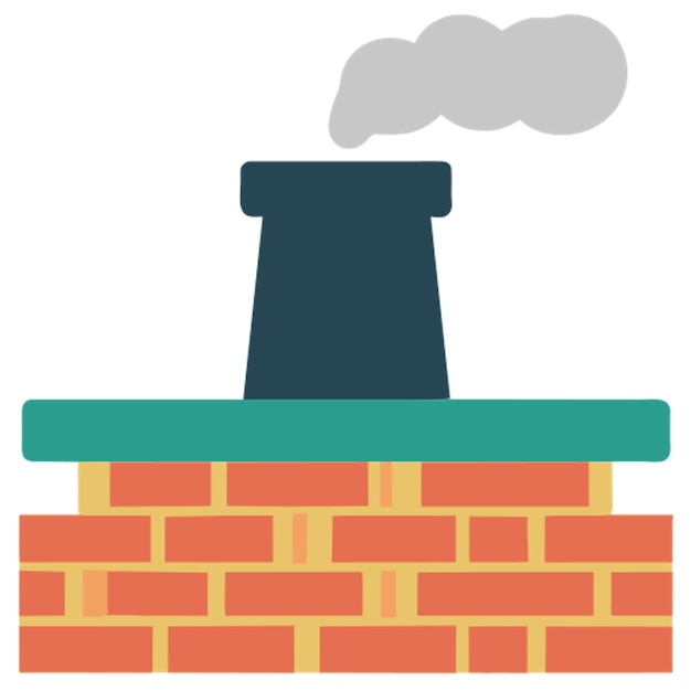 Vector el icono de la chimenea