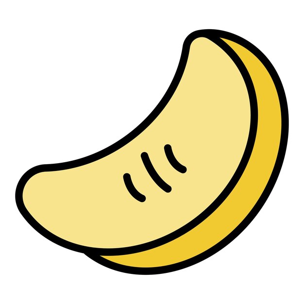 Icono de chips de queso Contorno de chips de queso icono vectorial color plano aislado