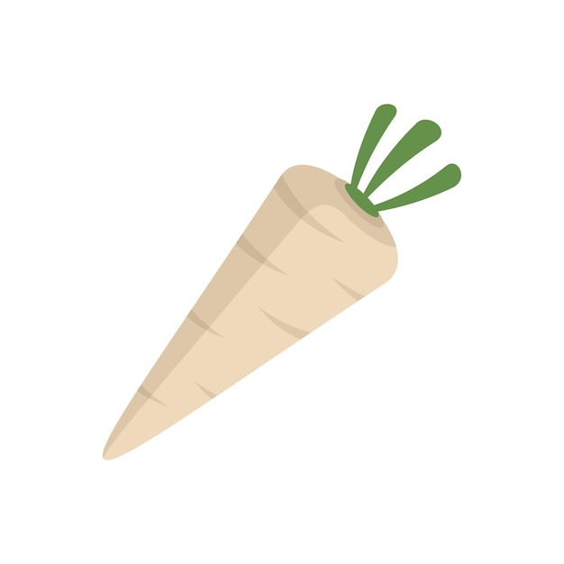 Icono de chirivía Ilustración plana del icono de vector de chirivía aislado sobre fondo blanco