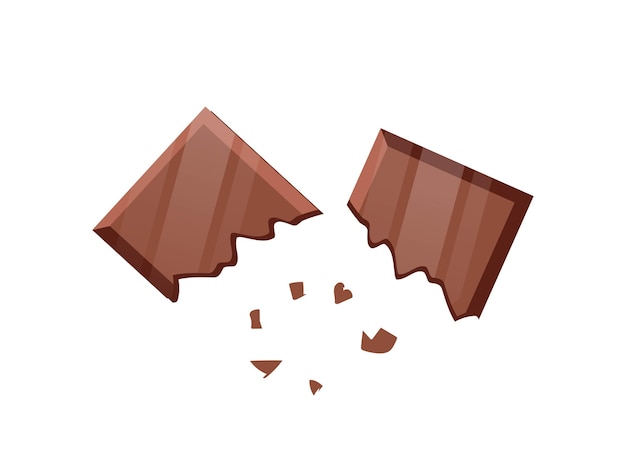 Vector icono de chocolate agrietado