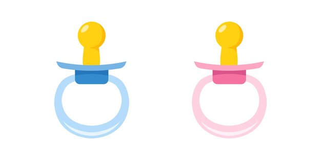Icono de chupete de bebé en estilo plano Pezón para ilustración de vector de niño recién nacido sobre fondo aislado Concepto de negocio de signo de chupete