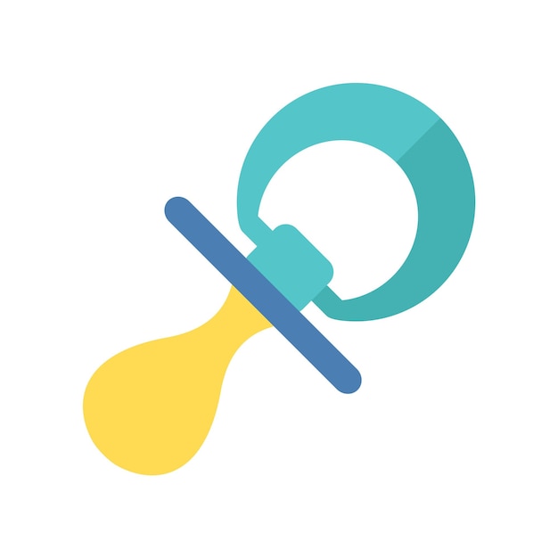 Icono de chupete en estilo de color plano