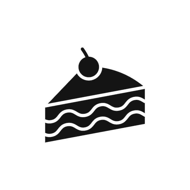 El icono de la cicuta de pastel aislado sobre un fondo blanco