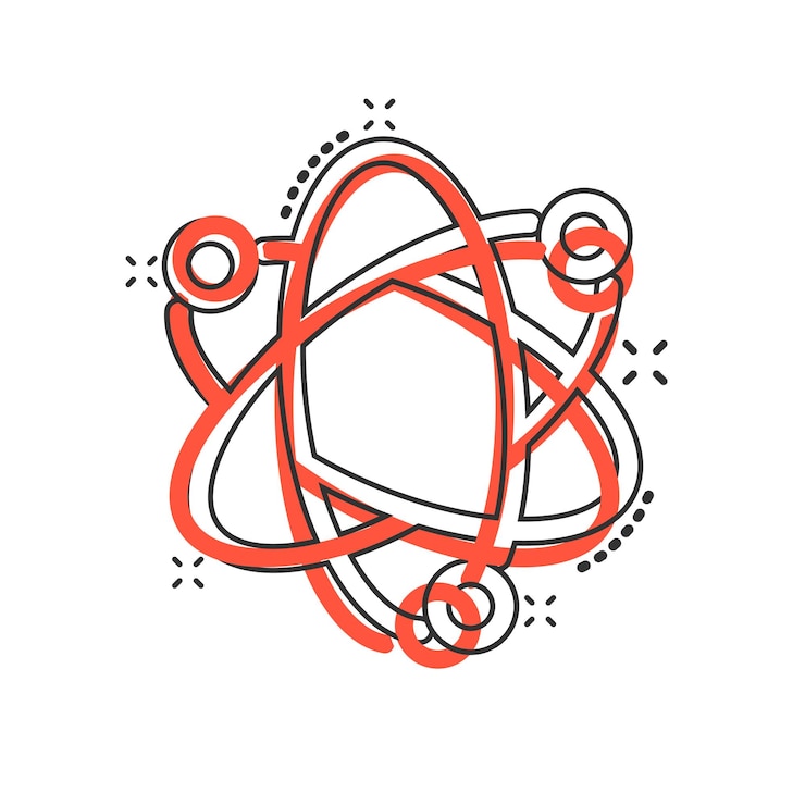 Vector icono de ciencia en estilo cómico ilustración de vector de dibujos animados de células de adn sobre fondo blanco aislado concepto de negocio de efecto de salpicadura de evolución de molécula