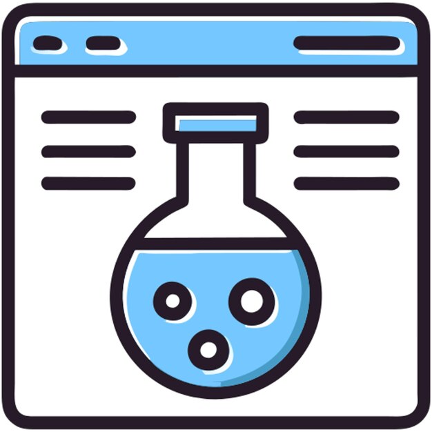 icono de ciencia icono de desplazamiento de llenado