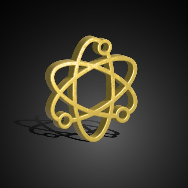 Icono de ciencia Ilustración 3D, presentación en 3d, Icono de ciencia con fondo aislado.