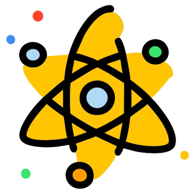 icono de ciencia línea rota