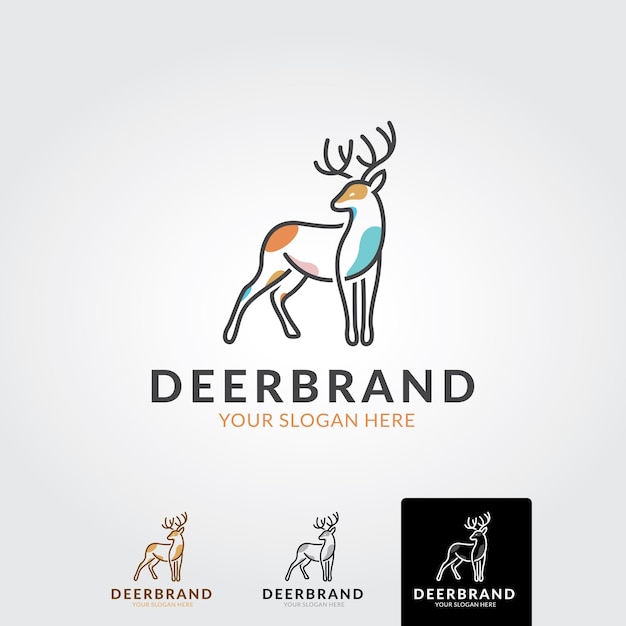Icono de ciervo Ilustración del concepto de vector de diseño aislado en un fondo blanco