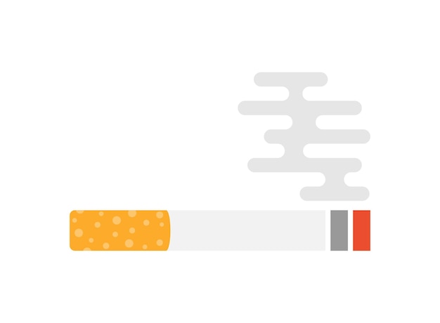 Icono de cigarrillo en estilo plano Ilustración de vector de fumar sobre fondo aislado Concepto de negocio de signo de tabaco