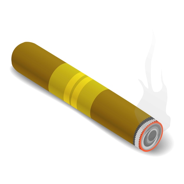Icono de cigarro Ilustración 3D isométrica del icono vectorial de cigarro para la web