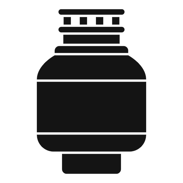 Icono de cilindro de gas propano butano para acampar que representa la cocina al aire libre y la calefacción para viajes de acampada