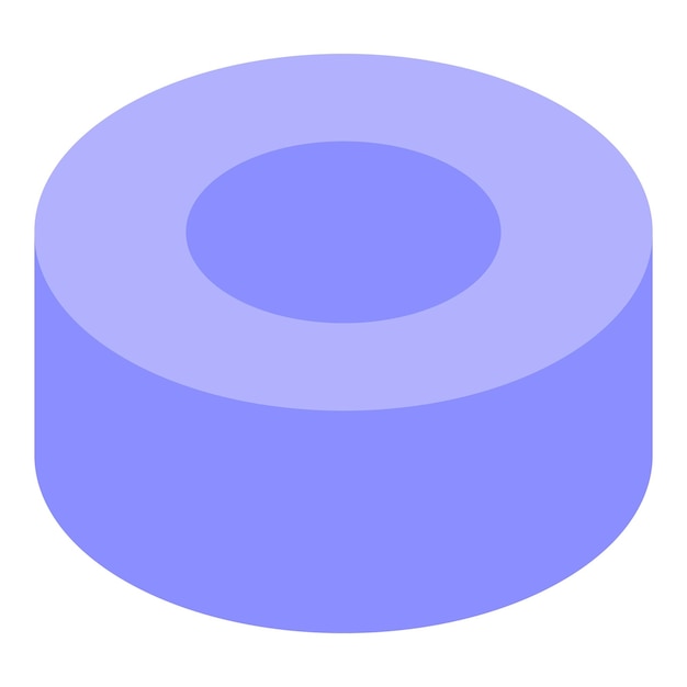 Icono de cilindro de juguete azul Isométrico del icono de vector de cilindro de juguete azul para diseño web aislado sobre fondo blanco