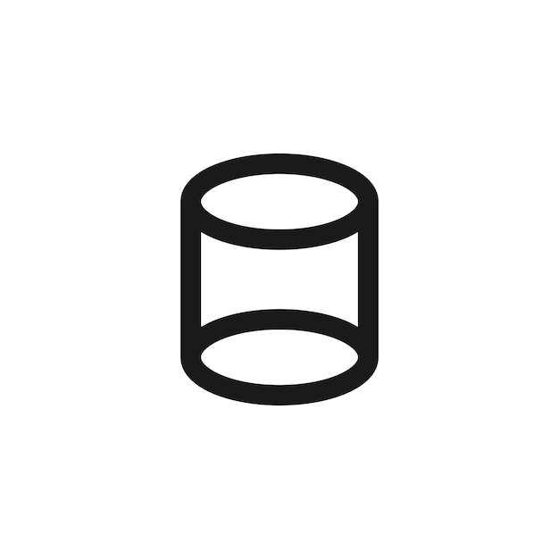Icono de cilindro Símbolo geométrico Icono vectorial simple moderno para el diseño de sitios web aplicación móvil